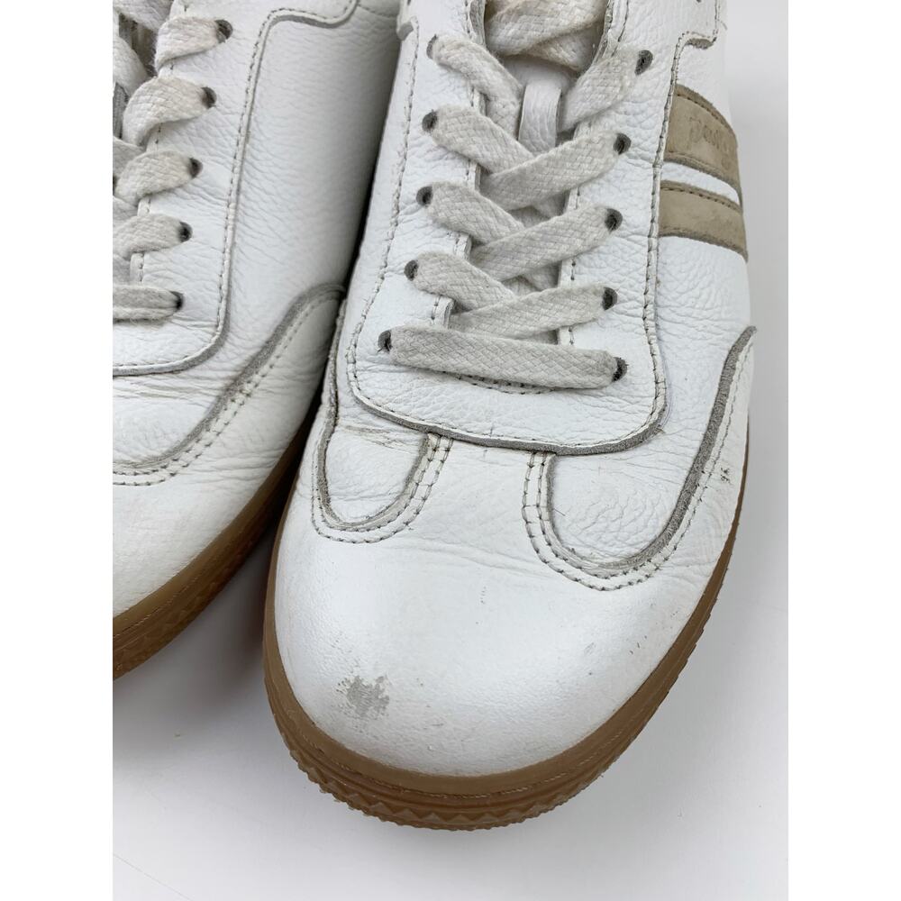 Paul Green Sneakers White Tan Leather Lace Up Casual Comfort Women's 4.5 US 7 - Picture 3 of 11